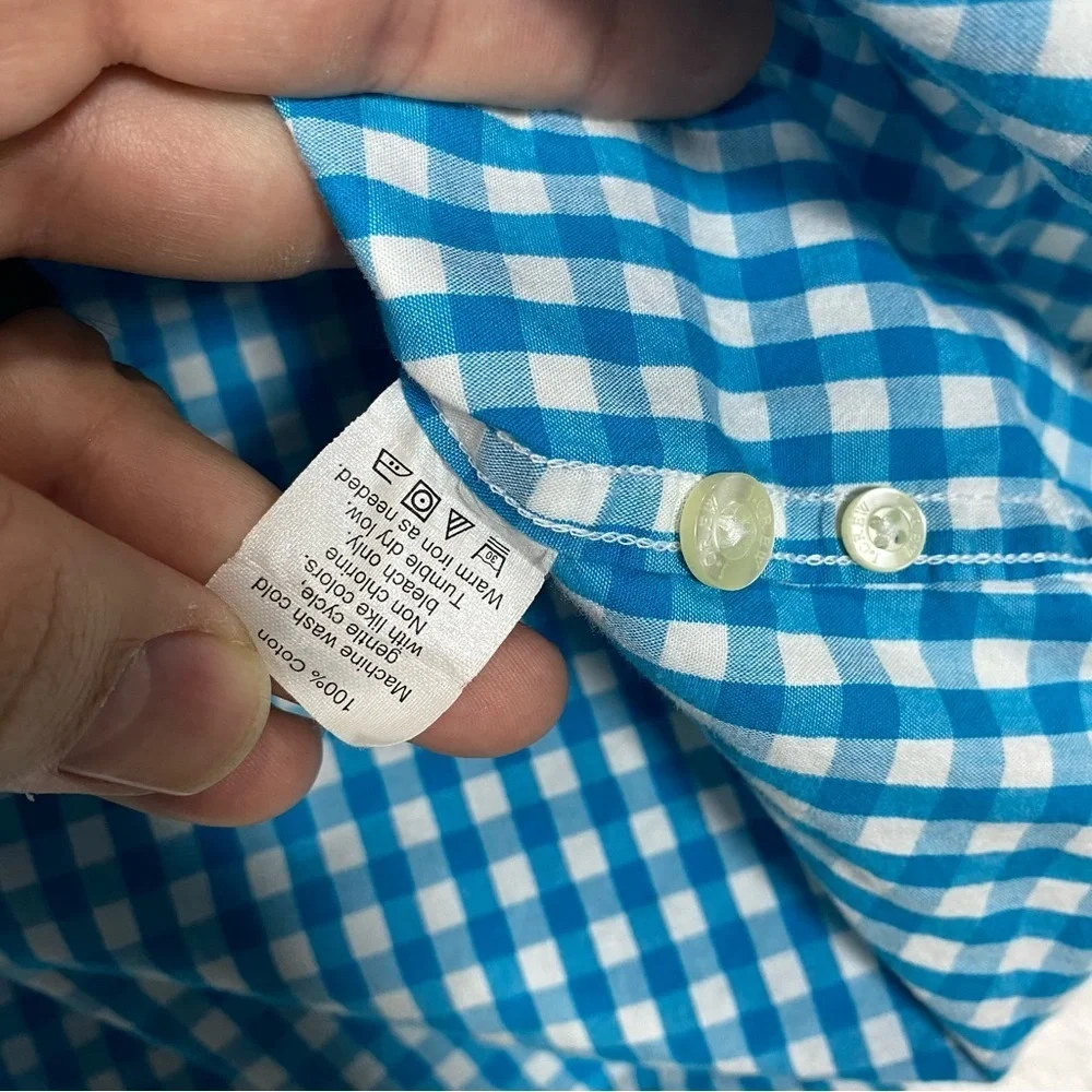 J.CREW Blue Classic Dress Shirt‎ Men's Size Medium